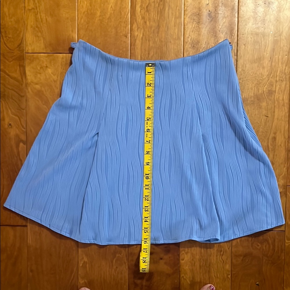 Cider Periwinkle Blue Textured A-Line Mini Skirt Size M Cottagecore Coastal - Picture 7 of 7